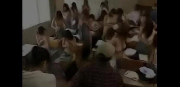  (Know the source) A classroom full of college girls forced to strip by bandits